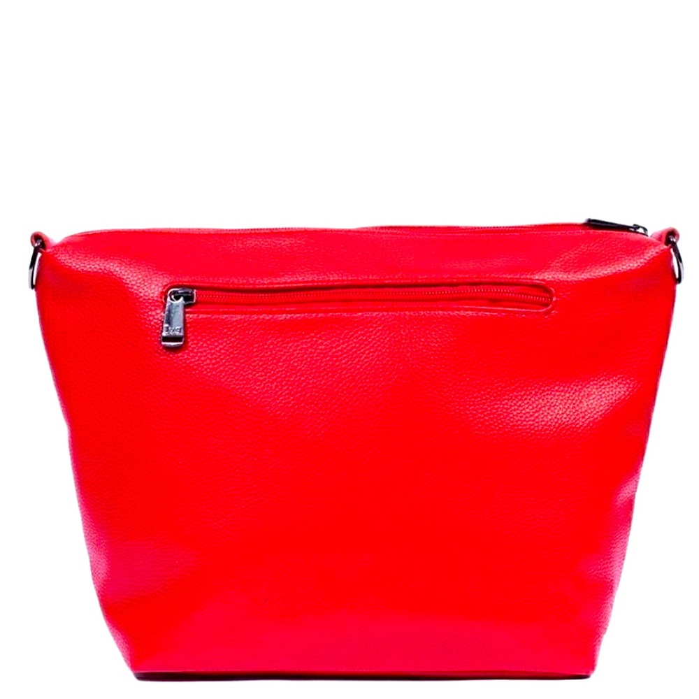 lug Red Quilted Crossbody with Patterned Strap - Picture 7 of 7